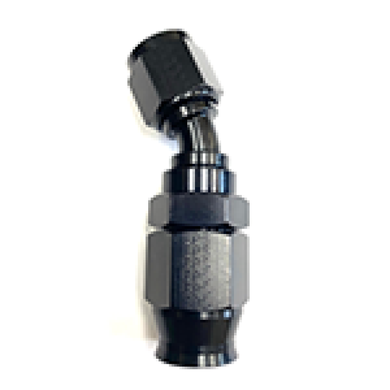 Fragola Race-Rite 30° Hose End - PTFE Hose - 6 AN Hose to 6 AN Female - Swivel - Aluminum - Black