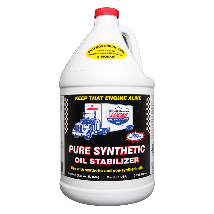 Lucas Oil Products Heavy Duty Oil Stabilizer Motor Oil Additive Synthetic 1 gal - Set of 4