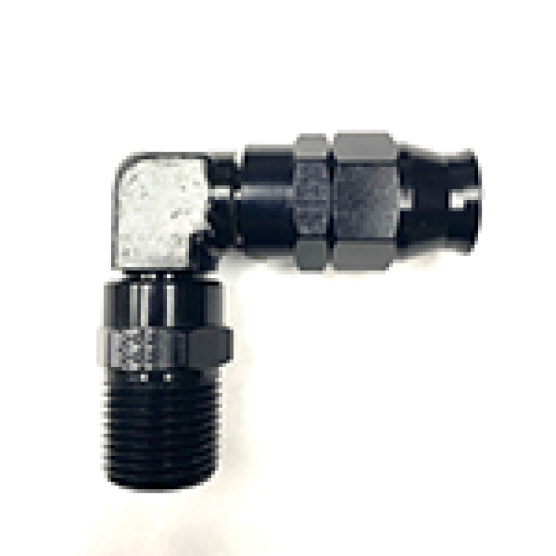 Fragola Performance Systems Hose End Fitting Real Street PTFE Hose 90 Degree - 6 AN Hose to 1/4" NPT Male O-Ring