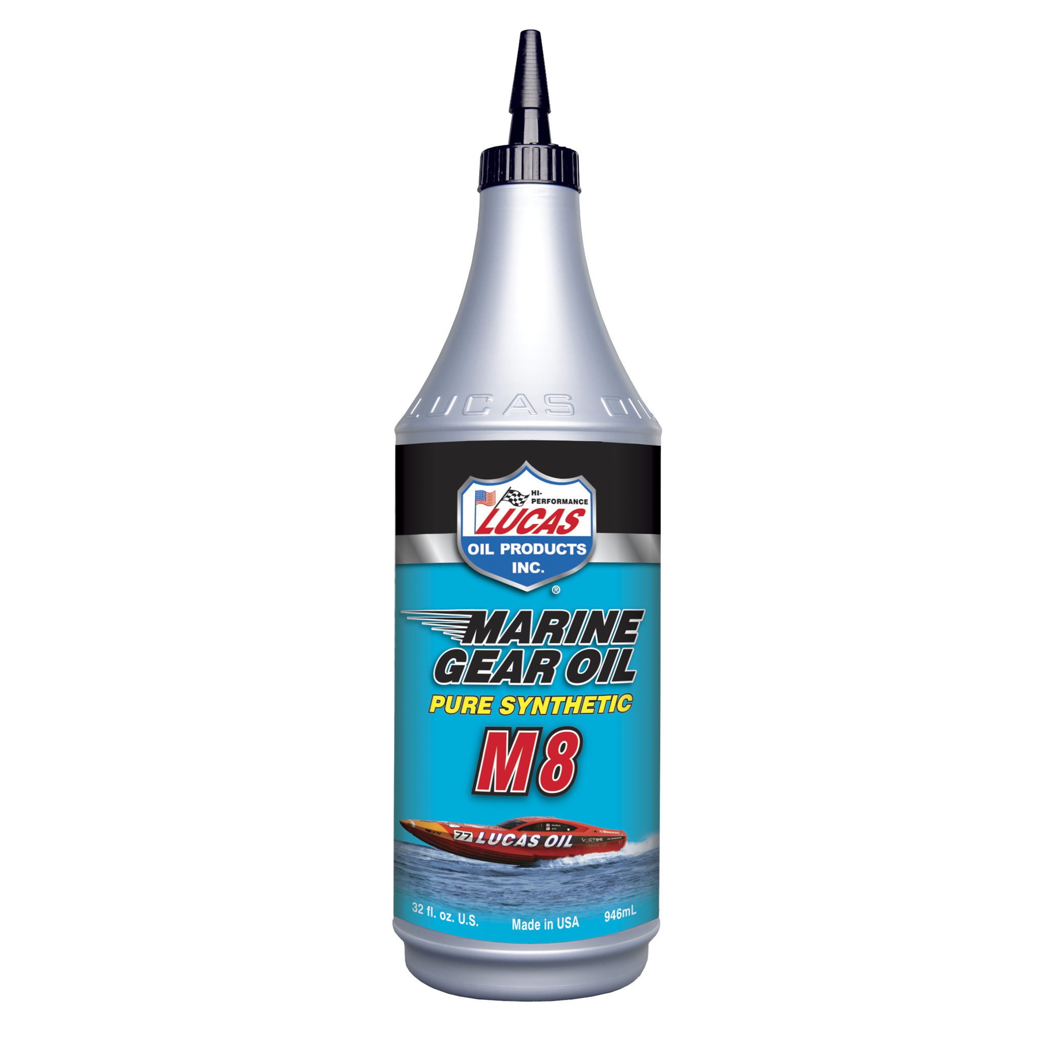 Lucas M8 Marine Gear Oil - 75W-90 - Synthetic - 1 qt Bottle - (Set of 6)
