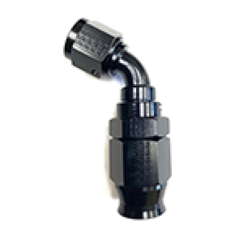 Fragola Race-Rite 60° Hose End - PTFE Hose - 6 AN Hose to 6 AN Female - Swivel - Aluminum - Black