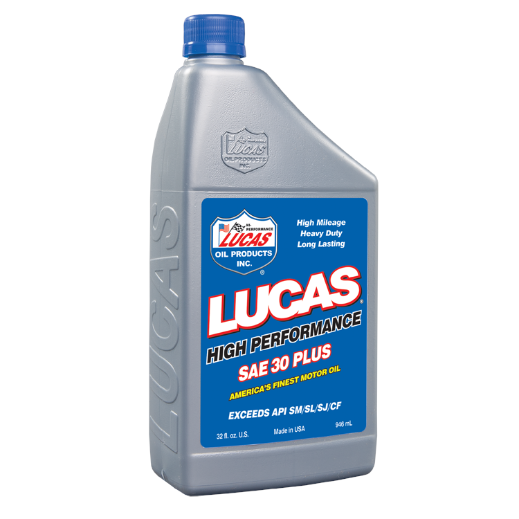 Lucas Oil Products High Performance Plus Motor Oil 30W Conventional 1 qt - Set of 6