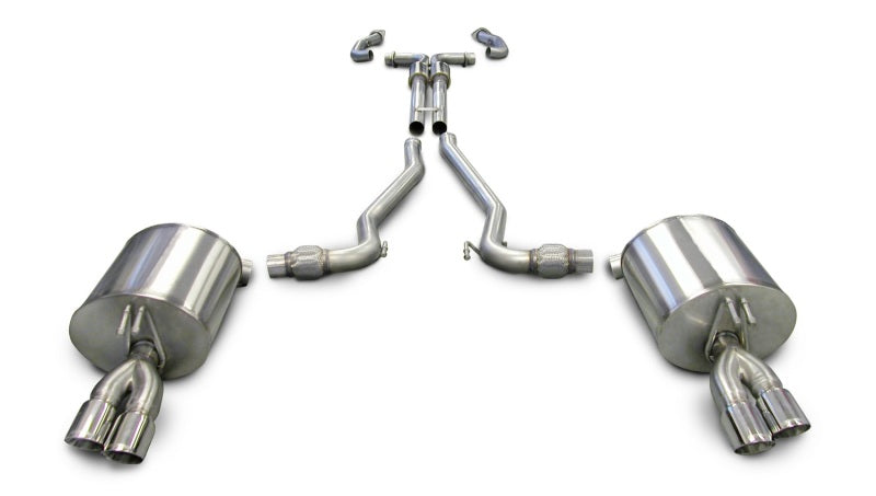 Corsa Sport Cat-Back Exhaust System - 2-1/2 in Diameter - 3 in Tips - GM LS-Series - Pontiac G8 2008-09