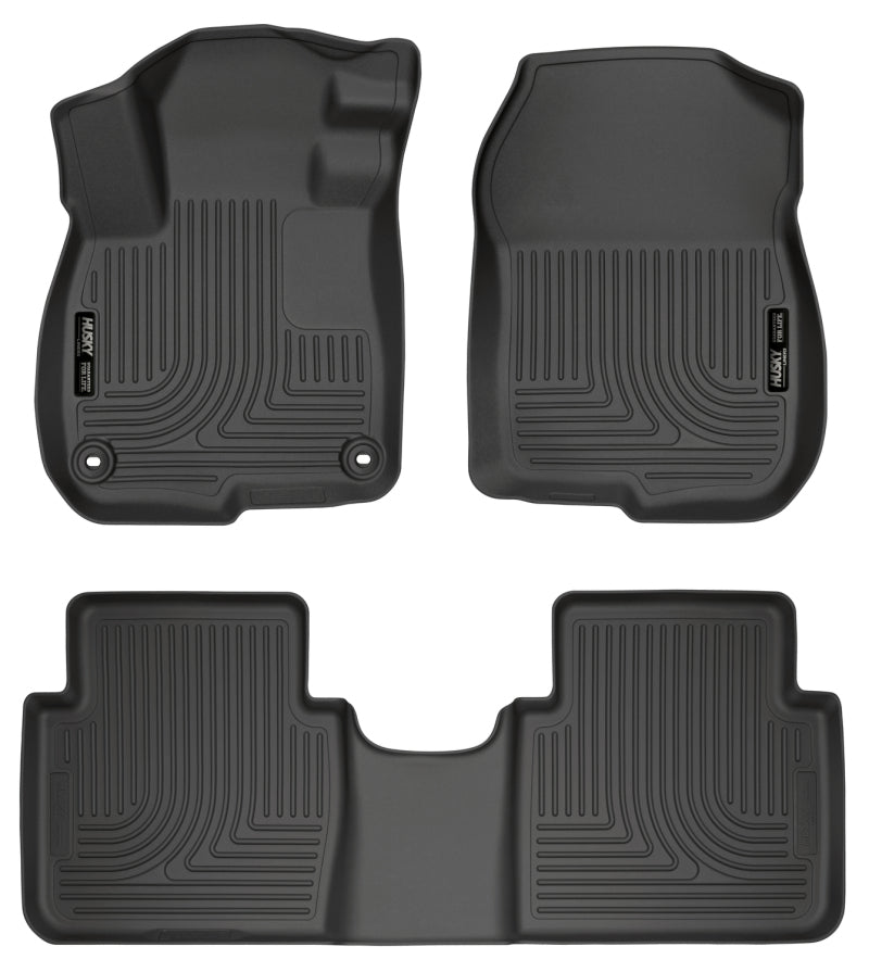 Husky Liners WeatherBeater Front / 2nd Row Floor Liner - Black / Textured - Honda CR-V 2017-2020