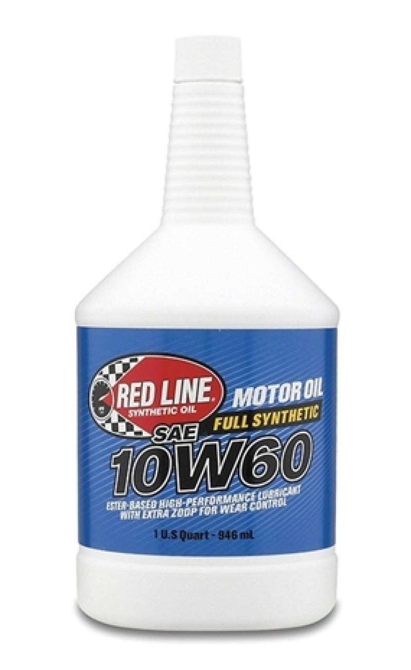 Red Line High Performance High Zinc 10W60 Synthetic Motor Oil - 1 Quart Bottle