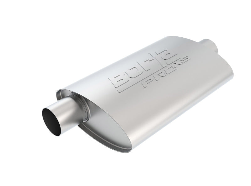 Borla ProXS Muffler - 2-1/2 in Center Inlet - 2-1/2 in Offset Outlet - 14 x 4 x 9-1/2 in Oval Body - 18 in Long - Universal