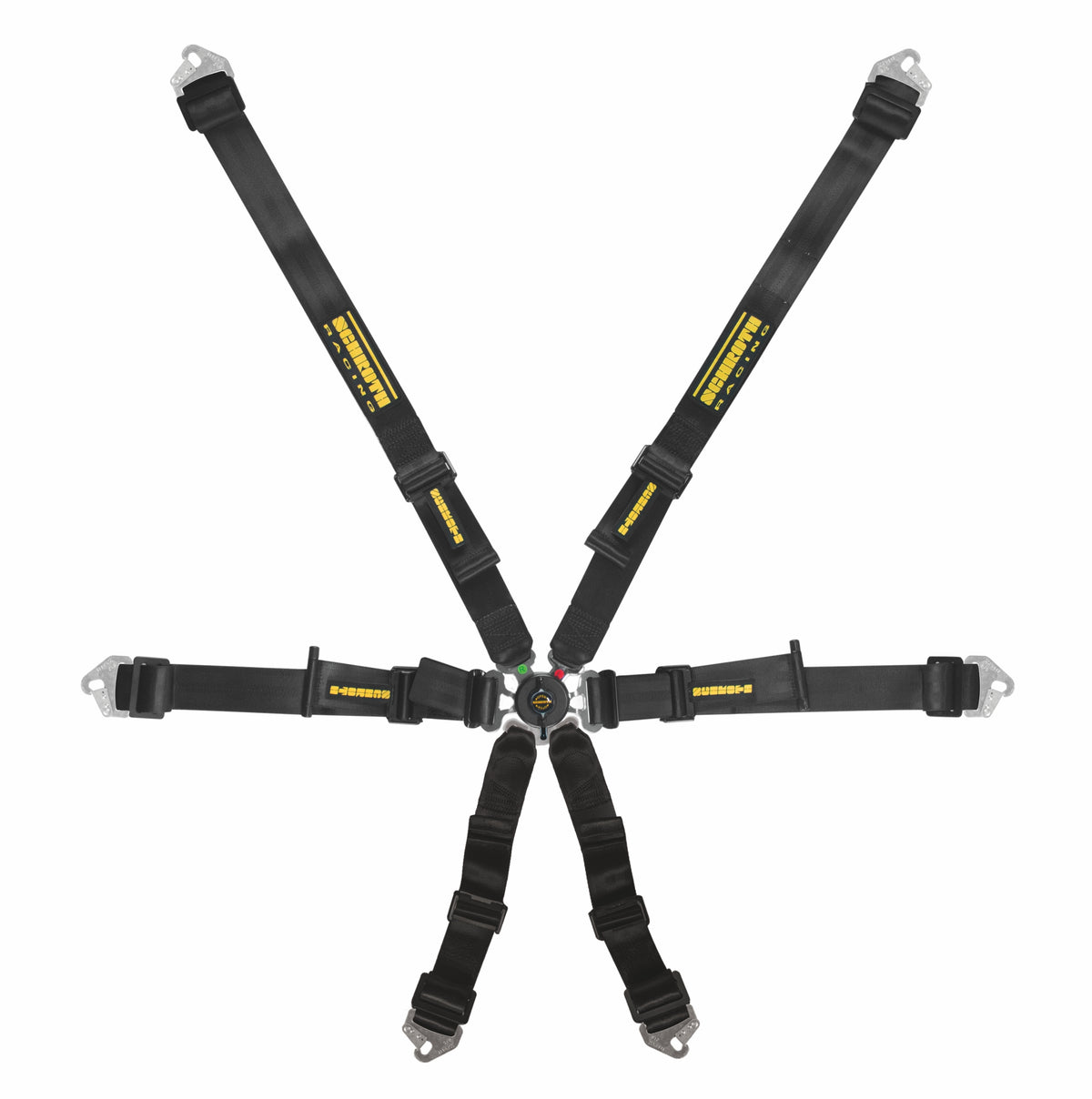 Schroth Flexi 2x2 6-Point Camlock Harness - Black