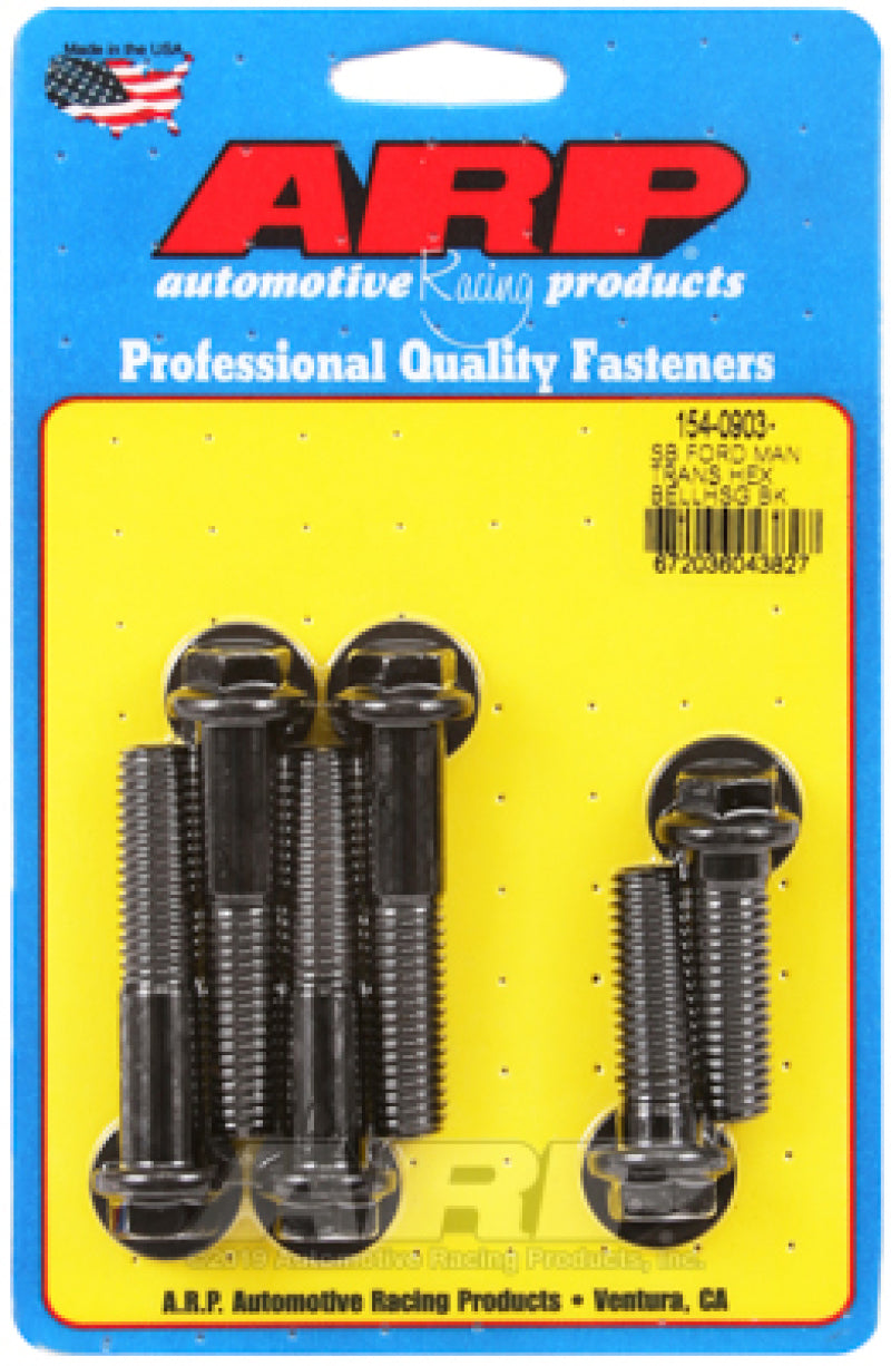 ARP 7/16-14" Thread Bellhousing Bolt Kit 1.500" Long Hex Head Chromoly - Black Oxide