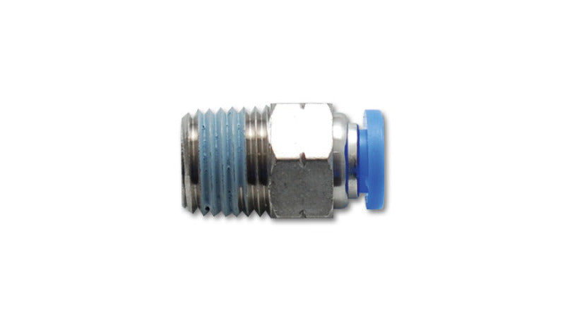 Vibrant Adapter Fitting Straight 1/8" NPT Male to 1/4" Female Pushlock Stainless/Plastic - Each