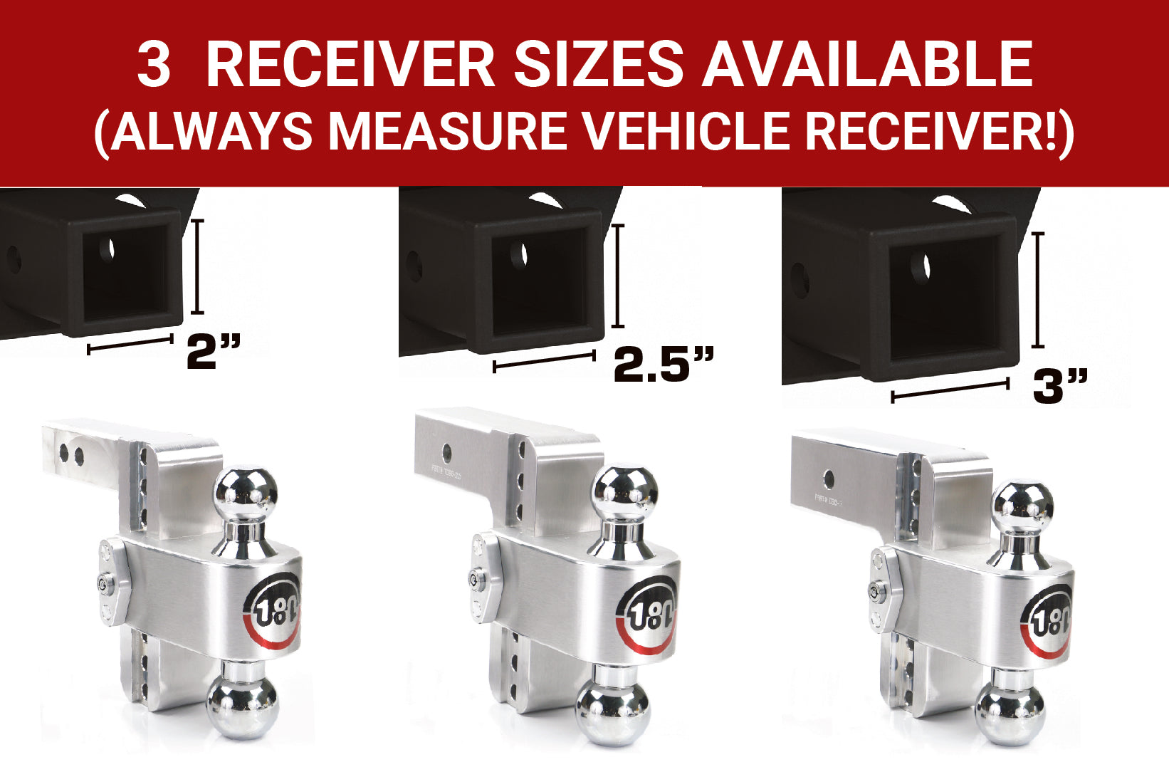 Weigh Safe Ball Mount Hitch - 2/2-5/16" Hitch - 6" Drop - 8000/18500 lb Capacity - Aluminum/Steel/Chrome