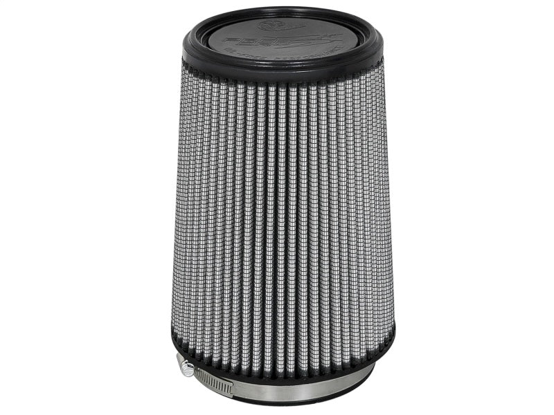 aFe Power Magnum FLOW Pro DRY S Air Filter Element - Conical - 6-1/2" Base Diameter - 5-1/2" Top Diameter - 9" Tall - 5" Flange - Synthetic - White