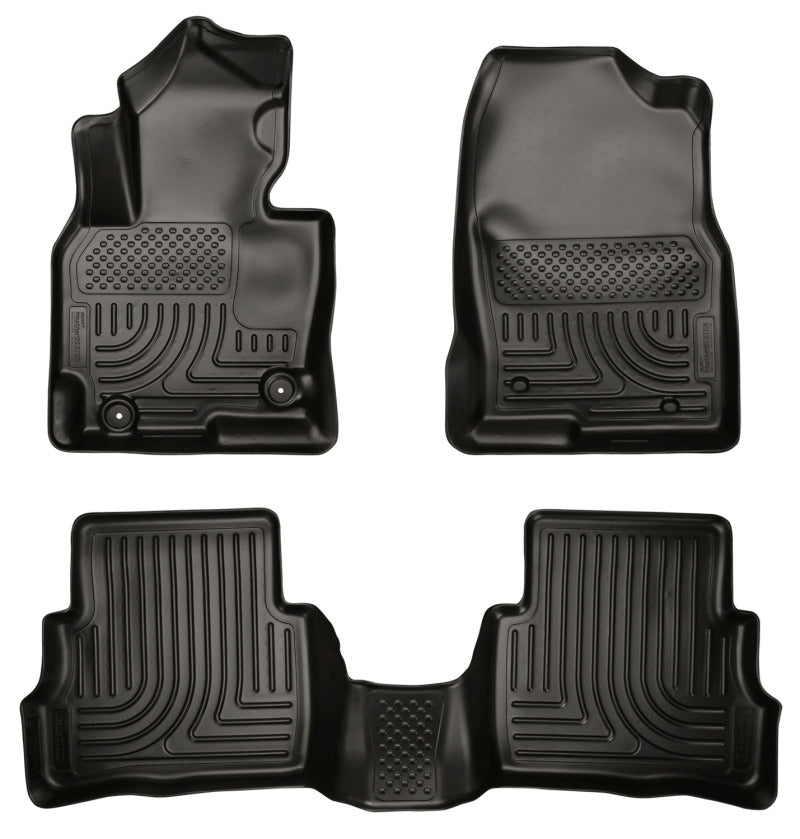 Husky Liners Front/2nd Seat Floor Liner Weatherbeater Plastic Black - Mazda CX-5 2013-16