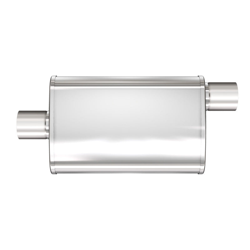 Magnaflow Performance Exhaust XL 3 Chamber Muffler 3" Center Inlet/Offset Outlet 18 x 9 x 4" Oval Body 24" Long - Stainless