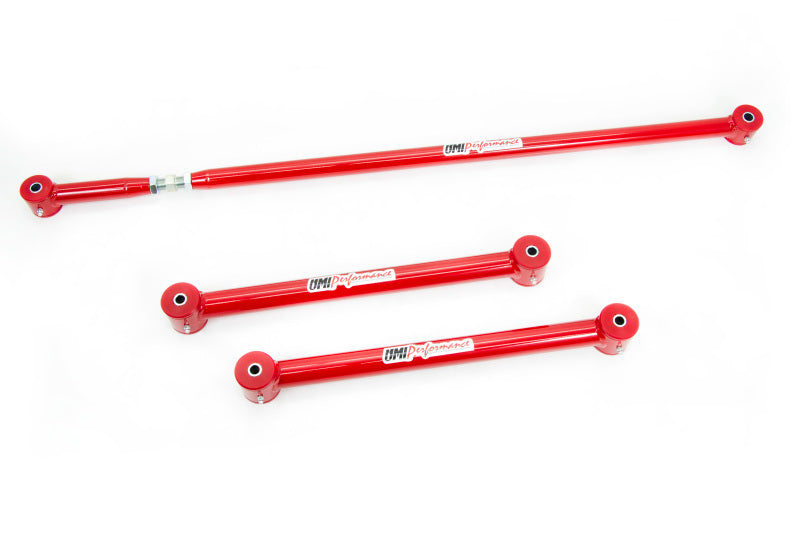 UMI Performance 1982-2002 GM F-Body Lower Control Arms & On-Car Adjustable Panhard Bar Kit - Red