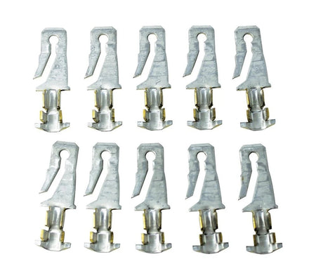 American Autowire Spade Terminal - Non-Insulated - 18-14 Gauge Wire - Male - Tin Copper (Set of 10)