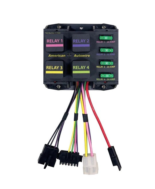 American Autowire 4 Bank Relay Panel - 40 amps - 12V