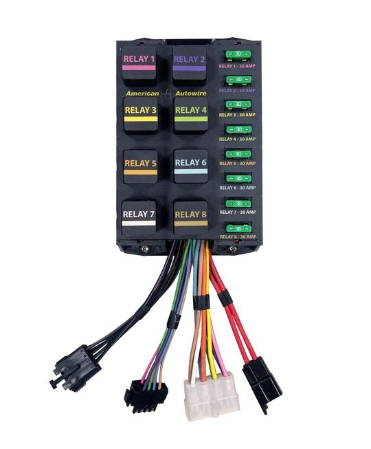 American Autowire 8 Bank Relay Panel - 40 amps - 12V