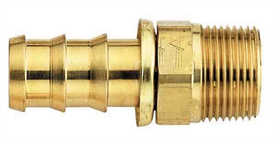 Aeroquip Brass SOCKETLESS™ -06 Straight Male Pipe Fitting - 1/4" NPT