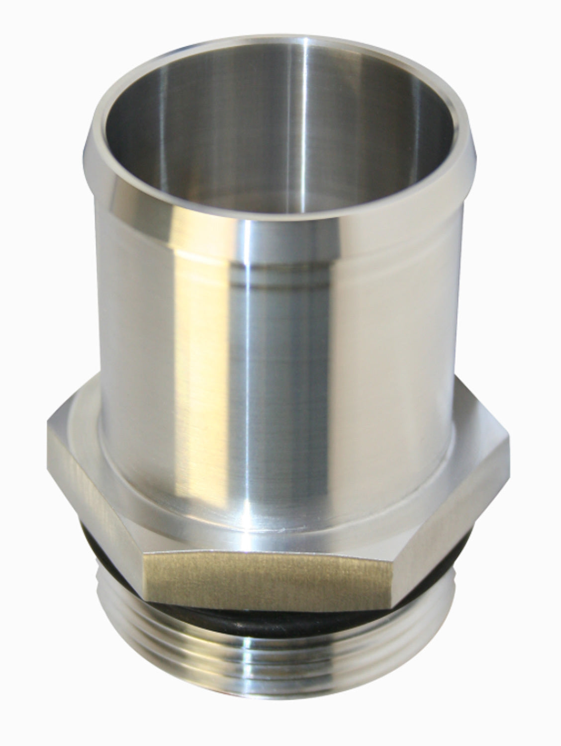 AFCO 20 AN Male O-Ring to 1-1/2 in Hose Barb Radiator Inlet Fitting