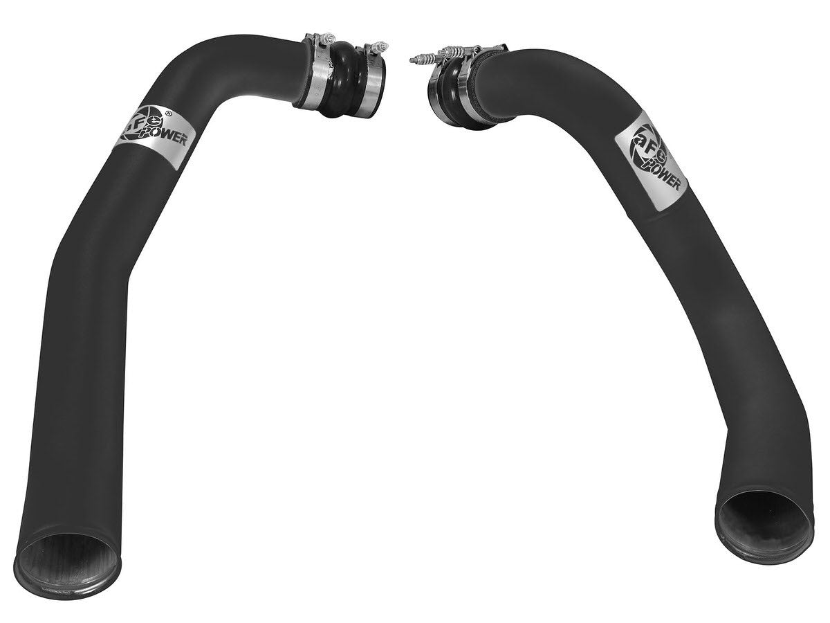 aFe Power BladeRunner Aluminum Intercooler Pipe - Black - Turbocharger to Intercooler - Ford PowerStroke 1999-2003
