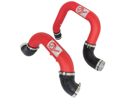 aFe Power BladeRunner Aluminum Intercooler Pipe - Red - Turbocharger to Intercooler - Duramax 4-Cylinder - GM Midsize Truck 2016-20 46-20264-R