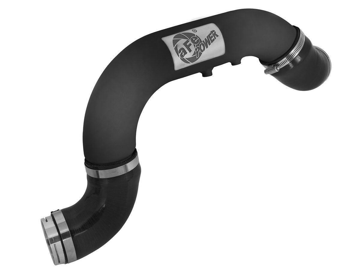 aFe Power BladeRunner Aluminum Intercooler Pipe - Black - Turbocharger to Intercooler - Duramax 4-Cylinder - GM Midsize Truck 2016-20