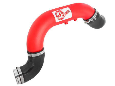 aFe Power BladeRunner Aluminum Intercooler Pipe - Red - Turbocharger to Intercooler - Duramax 4-Cylinder - GM Midsize Truck 2016-20 46-20269-R
