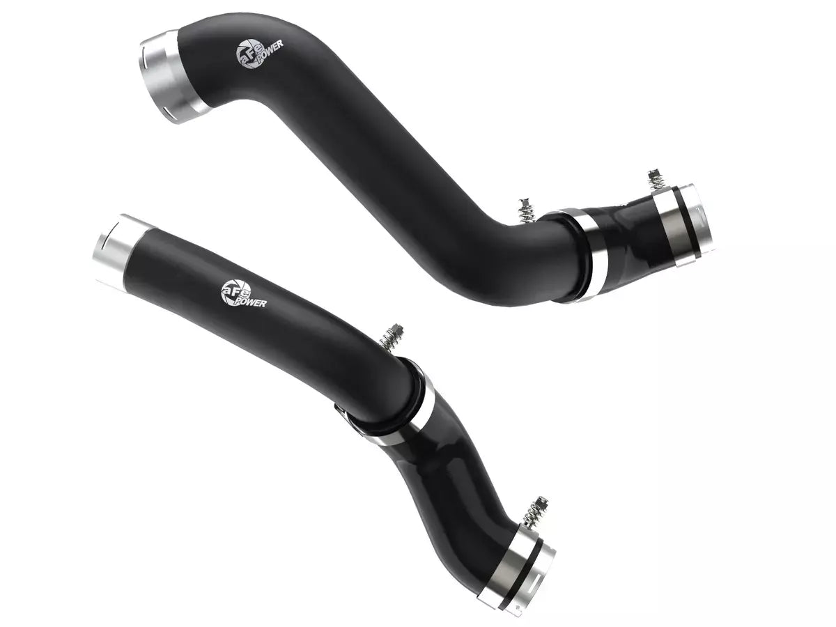 aFe Power BladeRunner Aluminum Intercooler Pipe - Black - Turbocharger to Intercooler - GM TurboMax - GM Fullsize Truck 2019-25
