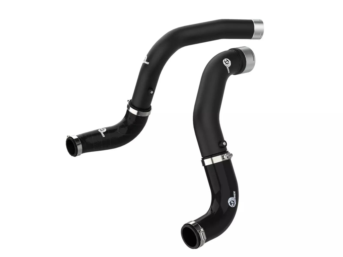 aFe Power BladeRunner Aluminum Intercooler Pipe - Black - Turbocharger to Intercooler - Ram EcoDiesel V6 - Jeep Wrangler JL 2020-23