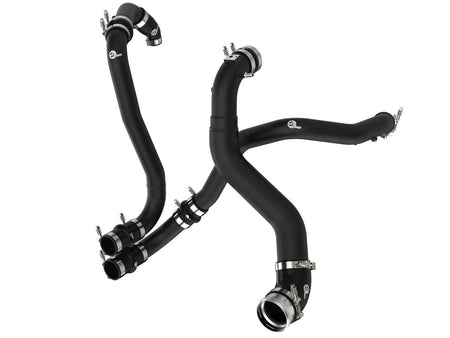 aFe Power BladeRunner Aluminum Intercooler Pipe - Black - Turbocharger to Intercooler - Ford EcoBoost V6 - Ford Fullsize Truck 2021-25