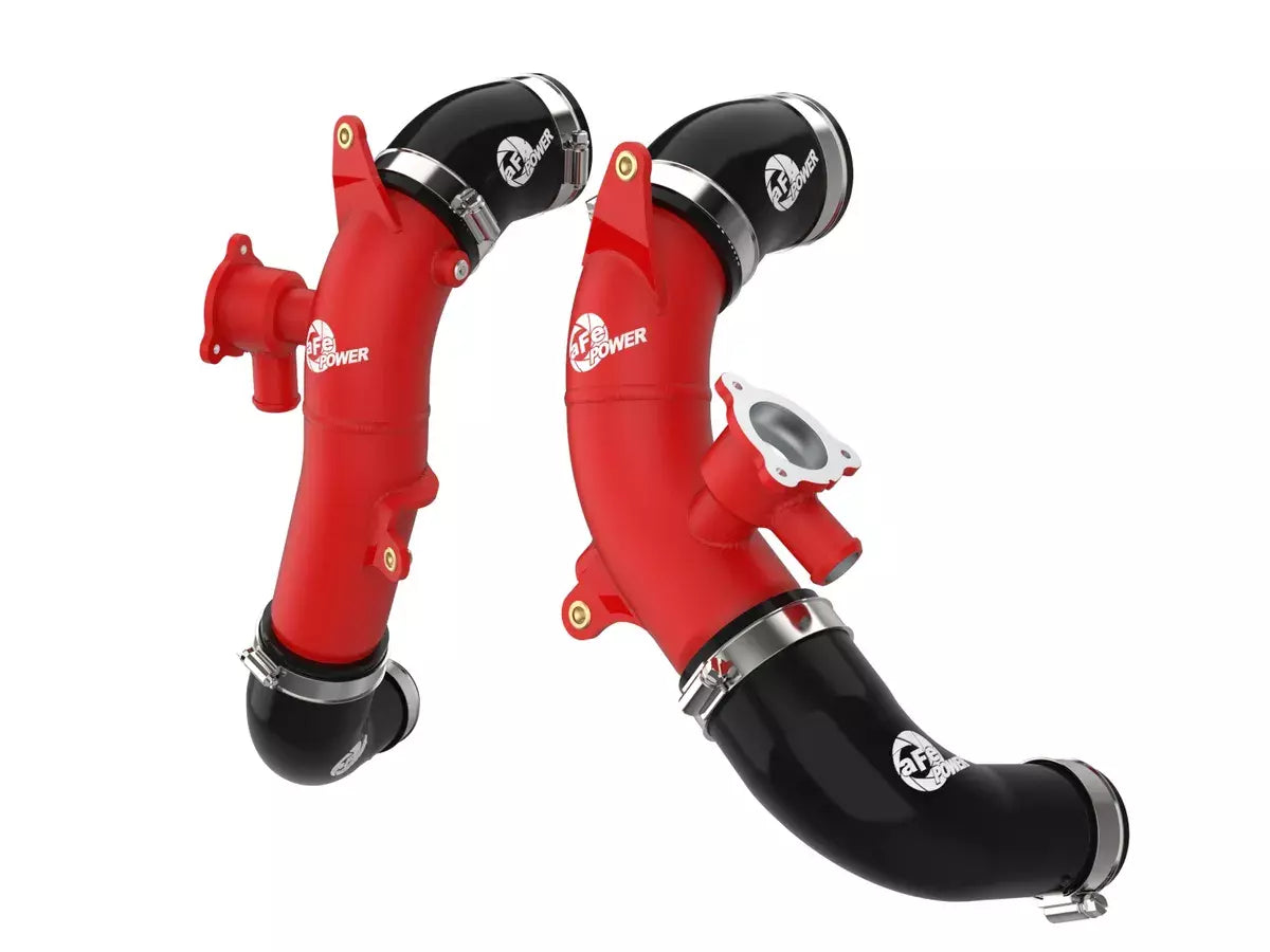 aFe Power BladeRunner Aluminum Intercooler Pipe - Red - Turbocharger to Intercooler - Toyota V6 - Toyota Land Cruiser 2022-25