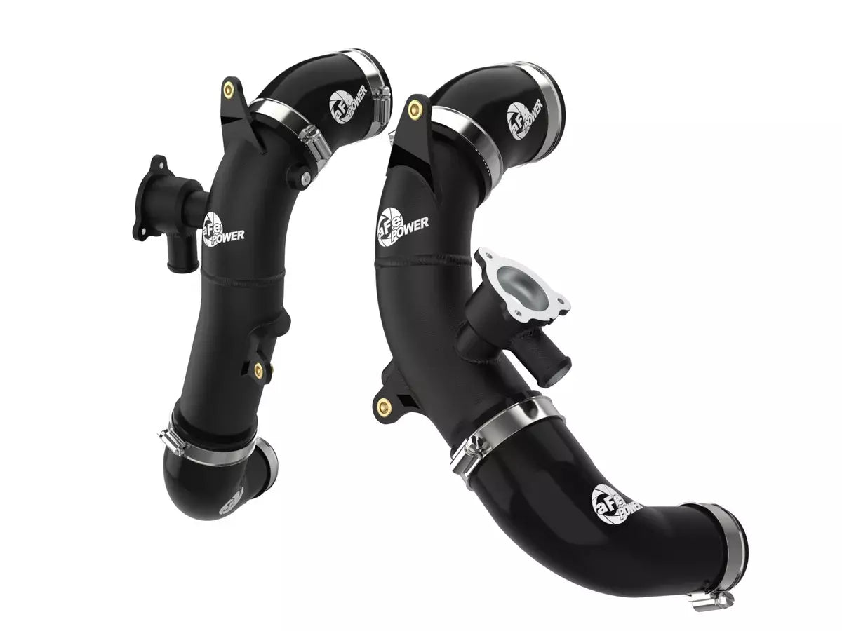aFe Power BladeRunner Aluminum Intercooler Pipe - Black - Turbocharger to Intercooler - Toyota V6 - Toyota Fullsize Truck 2022-25