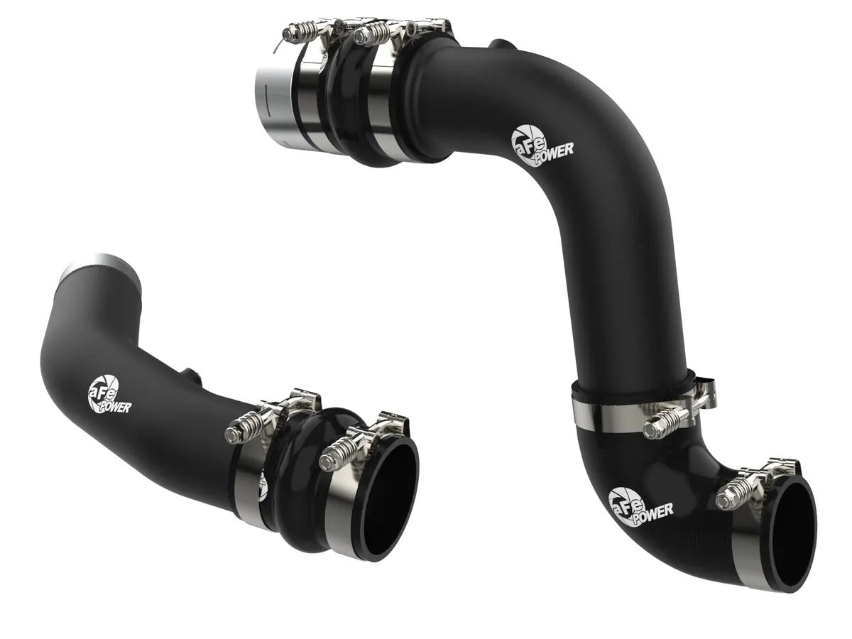 aFe Power BladeRunner Aluminum Intercooler Pipe - Black - Intercooler Cold / Hot Side - Ford Powerstroke - Ford Fullsize Truck 2023-24
