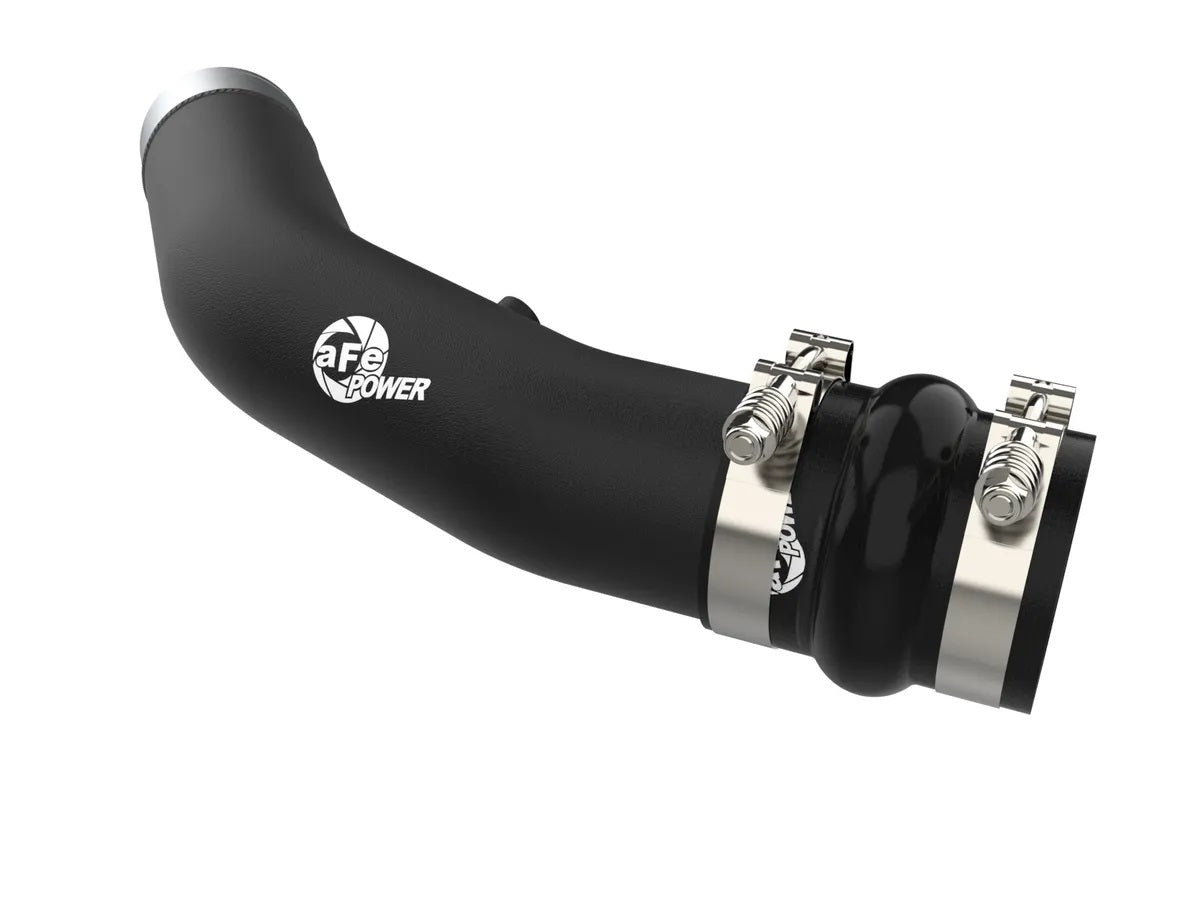 aFe Power BladeRunner Aluminum Intercooler Pipe - Black - Intercooler Hot Side - Ford Powerstroke - Ford Fullsize Truck 2023-24
