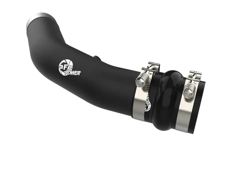 aFe Power BladeRunner Aluminum Intercooler Pipe - Black - Intercooler Hot Side - Ford Powerstroke - Ford Fullsize Truck 2023-24