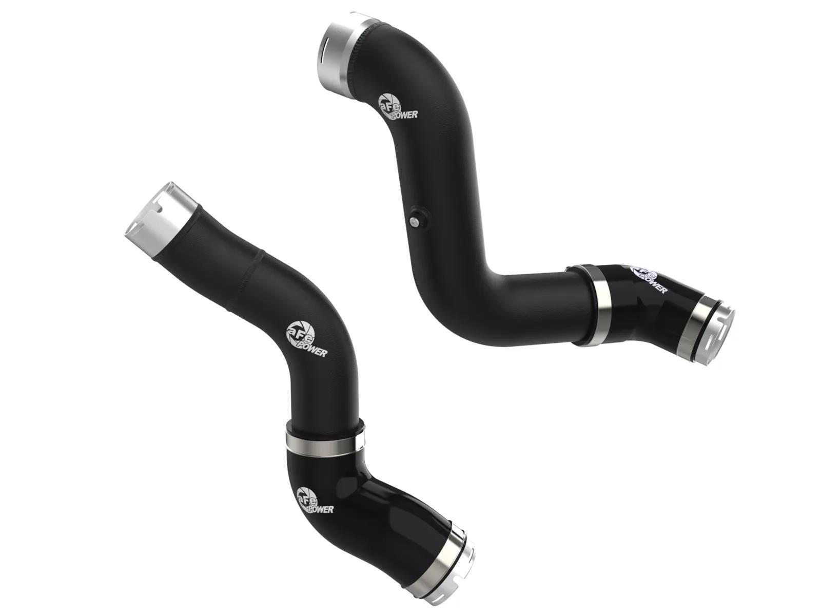 aFe Power BladeRunner Aluminum Intercooler Pipe - Black - Turbocharger to Intercooler - GM TurboMax - GM Midsize Truck 2023-25