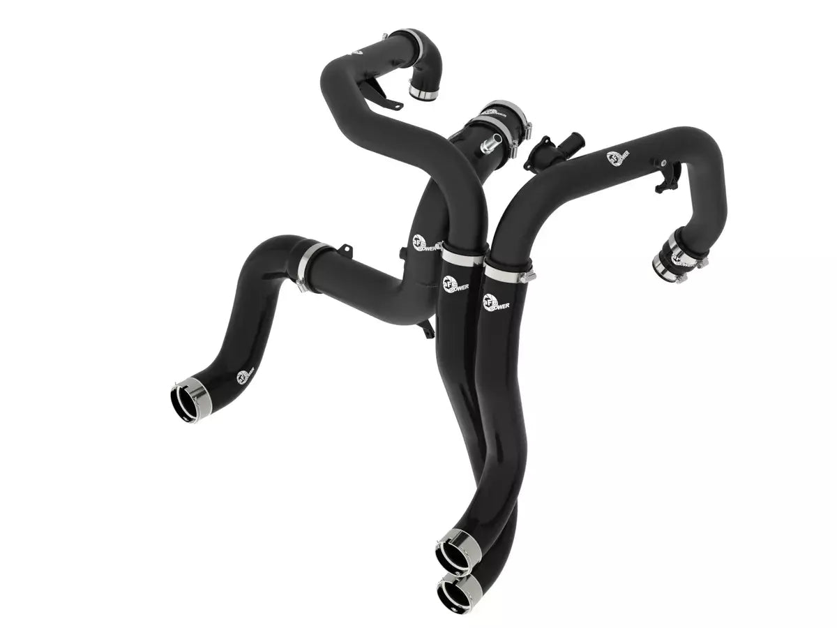 aFe Power BladeRunner Aluminum Intercooler Pipe - Black - Turbocharger to Intercooler - Ford EcoBoost V6 - Ford Midsize SUV 2022-25