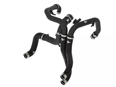 aFe Power BladeRunner Aluminum Intercooler Pipe - Black - Turbocharger to Intercooler - Ford EcoBoost V6 - Ford Midsize SUV 2022-25