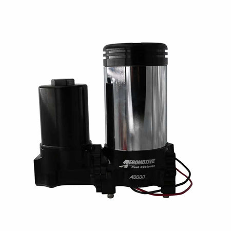Aeromotive A3000 In-Line Electric Fuel Pump - 6.8 gpm at 5 psi - Black/Polished - 5 psi Regulator