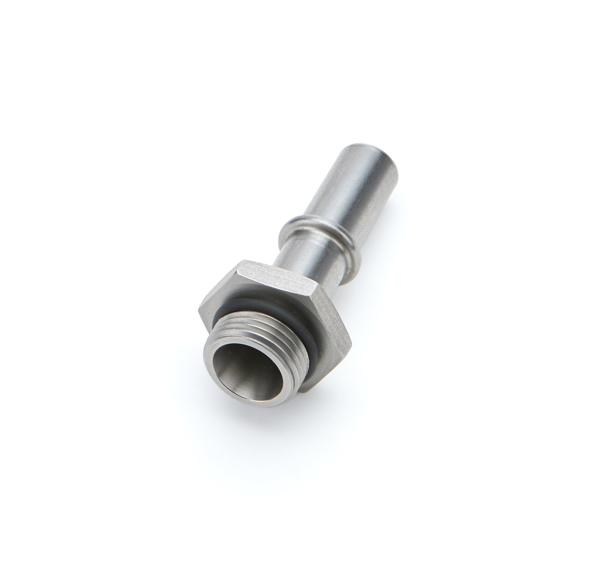 Aeromotive Straight 1/2 in SAE Male Quick Disconnect to 8 AN Male O-Ring Titanium Fuel Line Adapter Fitting - Natural