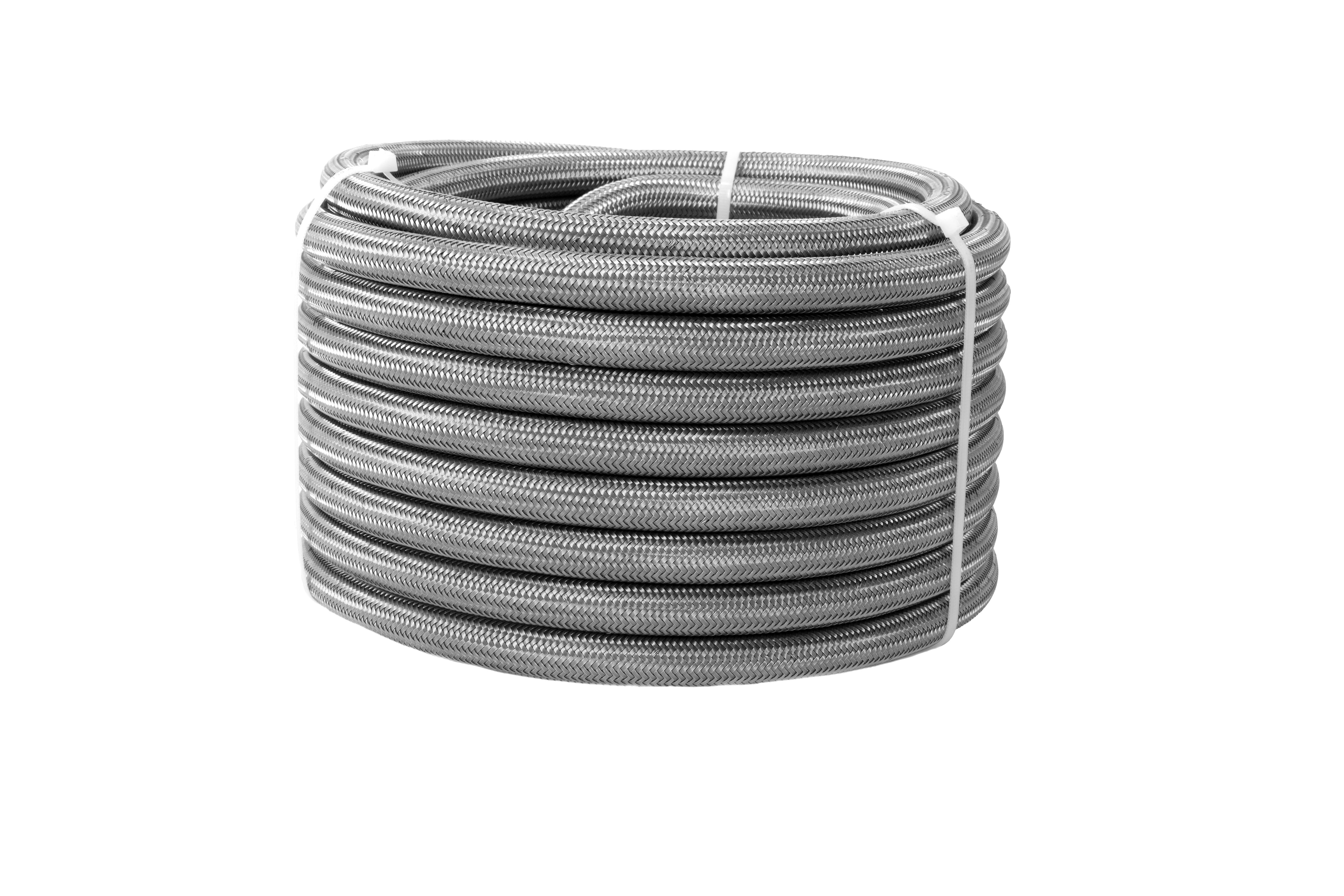 Aeromotive Braided Stainless / PTFE Hose - 10 AN - 16 ft - Natural