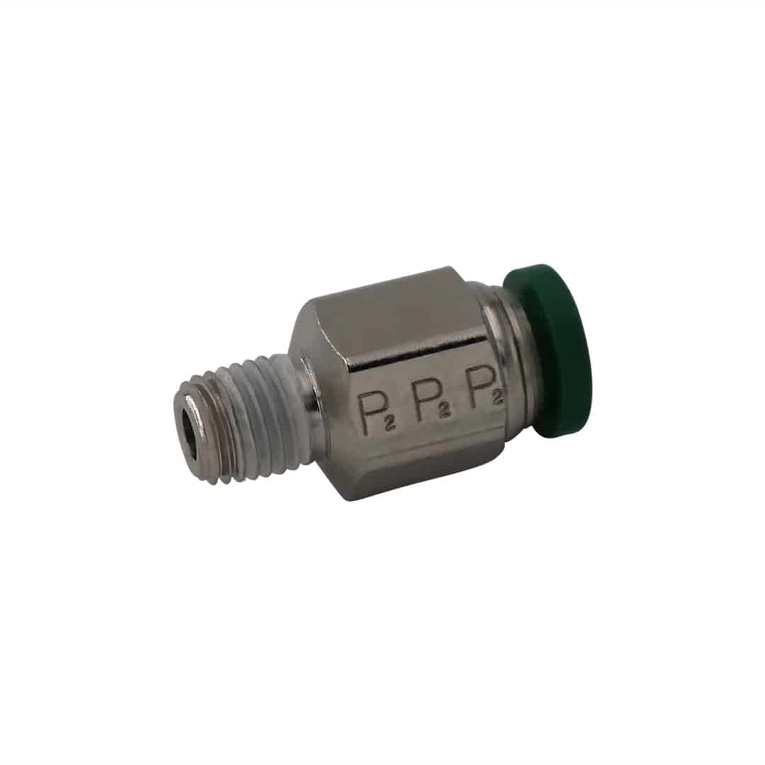 Aeromotive Straight 1/16 in NPT Male to 1/4 in Female Quick Disconnect Steel Fuel Line Adapter Fitting - Natural