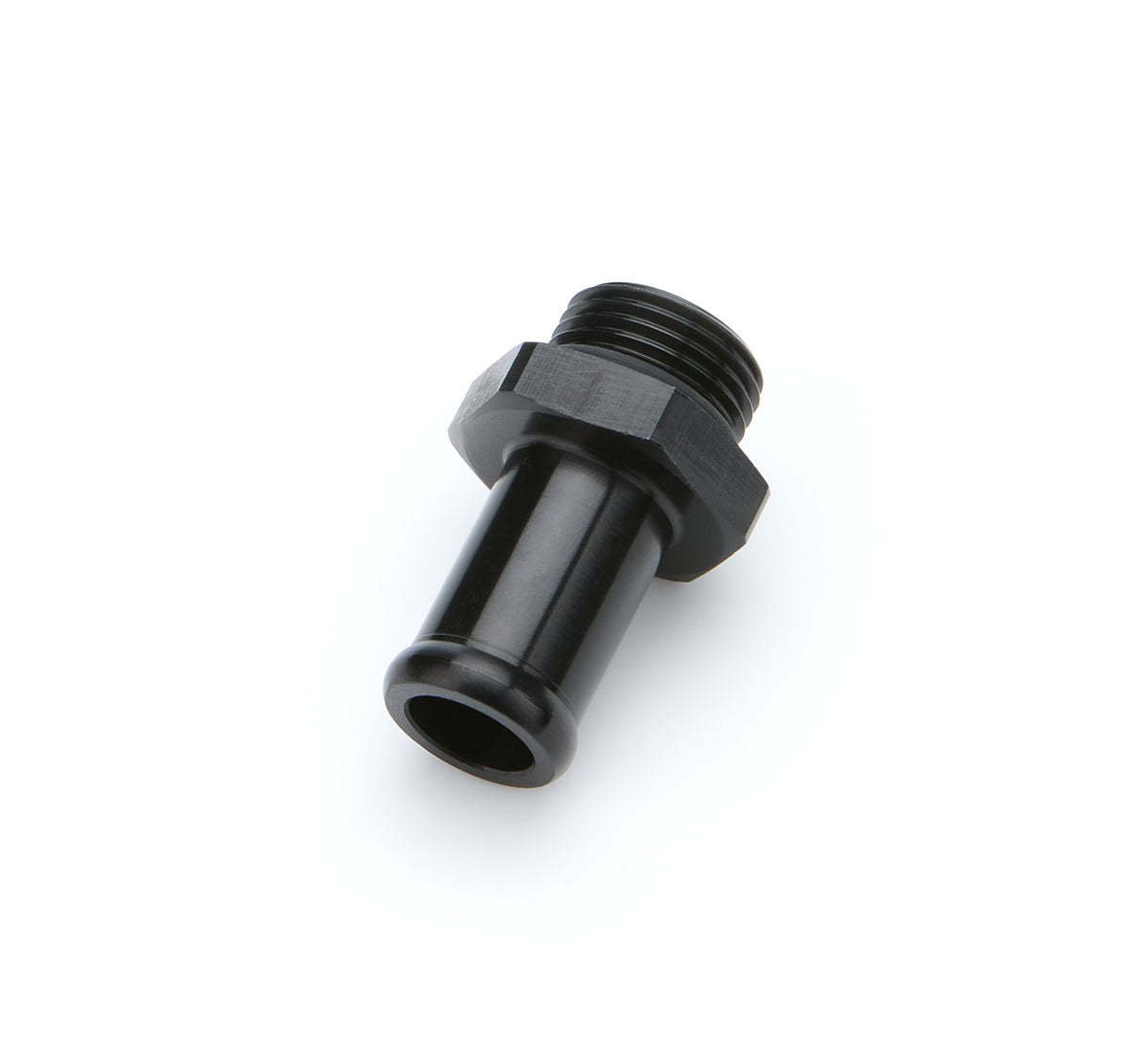 Aeromotive 8 AN Male O-Ring to 5/8 in Hose Barb Straight Adapter Fitting - Black