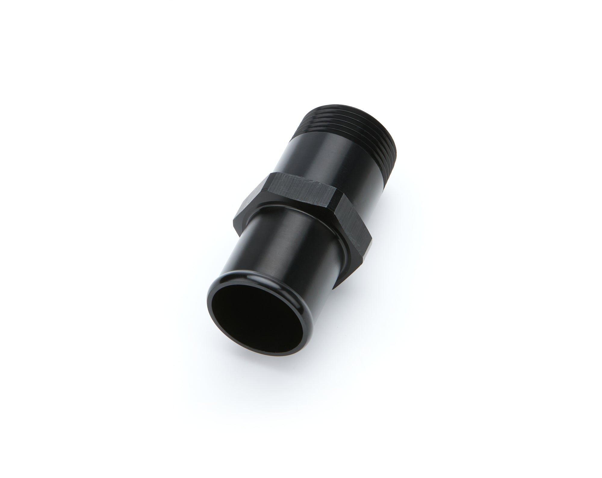 Aeromotive 1 in NPT Male to 1-1/4 in Hose Barb Straight Adapter Fitting - Black