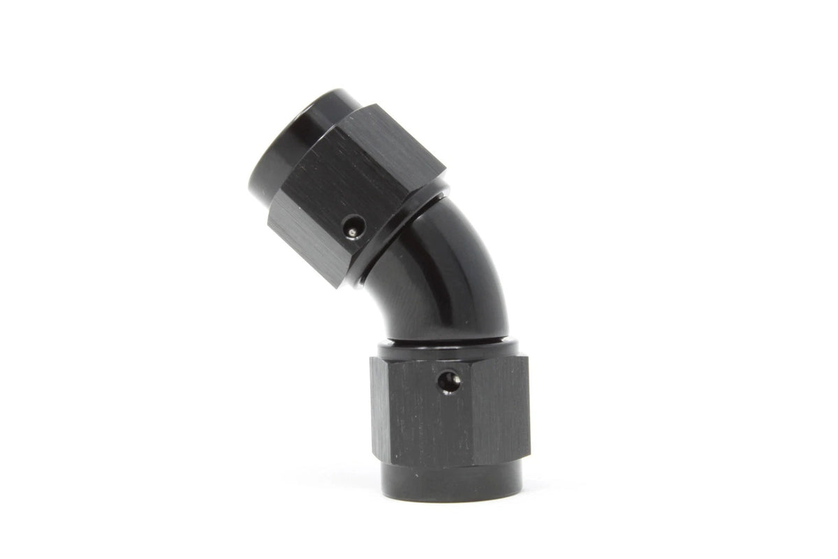 Aeromotive Legacy VaporWorx 45 Degree 6 AN Female to 6 AN Female Swivel Fitting - Black