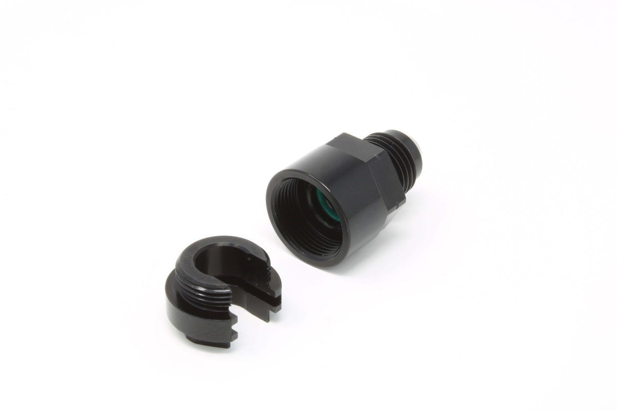 Aeromotive Legacy VaporWorx Straight Allen Head - 6 AN Male to 3/8 in Female Quick Disconnect Fuel Line Adapter - Black
