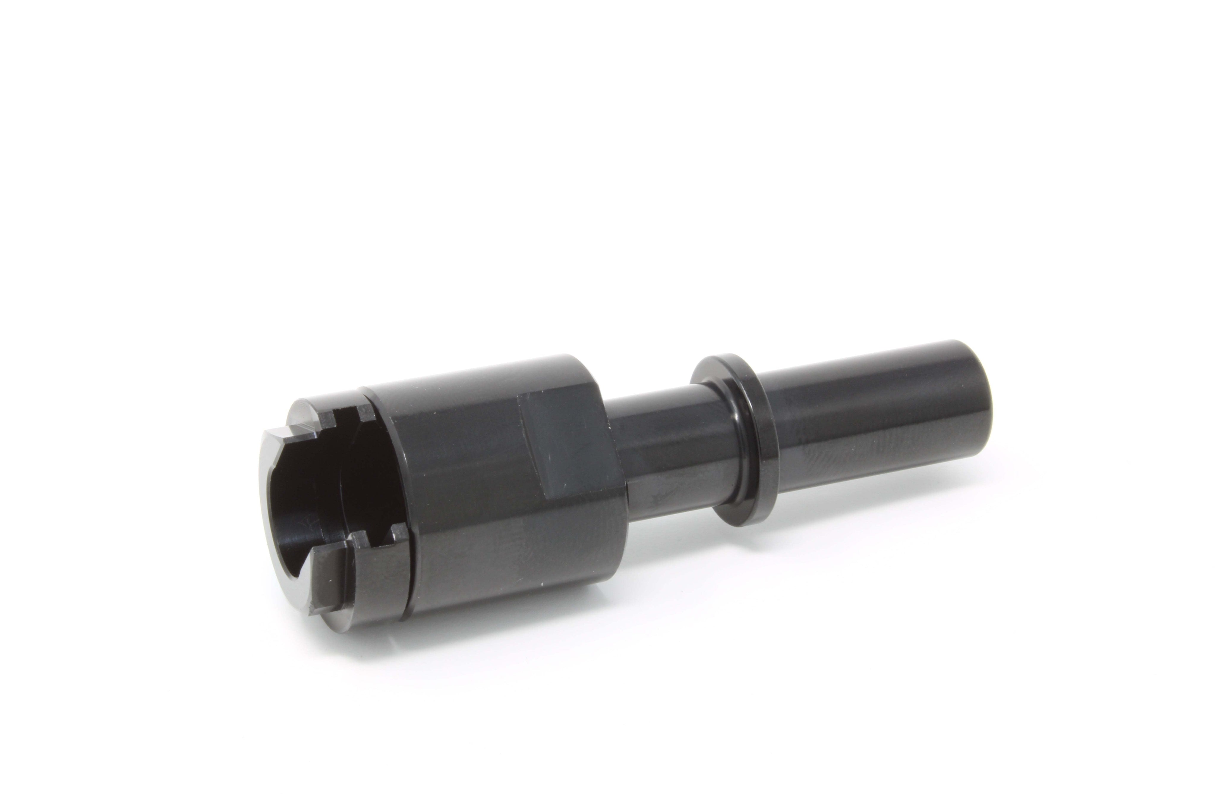 Aeromotive Legacy VaporWorx Straight 5/16 in Female Slip-In to 3/8 in Male O-Ring - 12 mm Hose Barb to 3/8 in Female Quick Disconnect Fuel Line Adapter - Black
