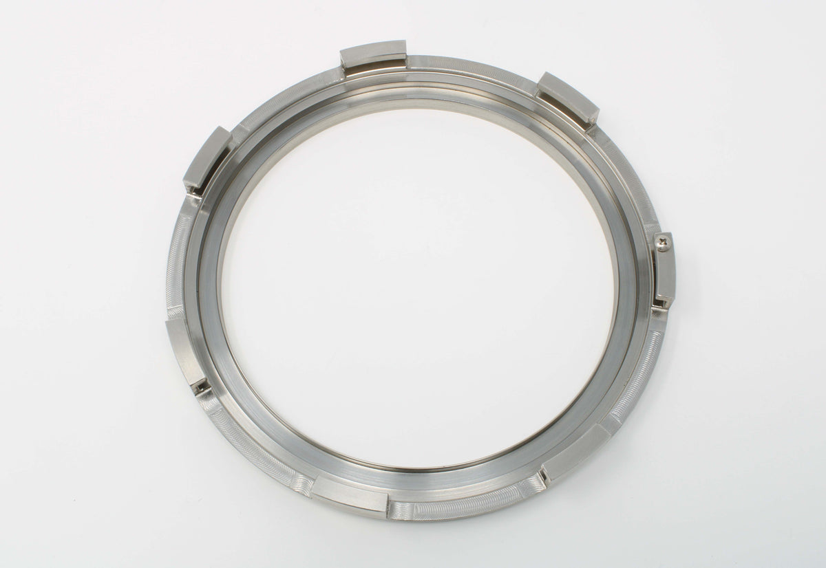 Aeromotive Stainless Fuel Pump Mounting Ring - 6 in Diameter - 6.375 in Mounting Hole - Twist-Lock