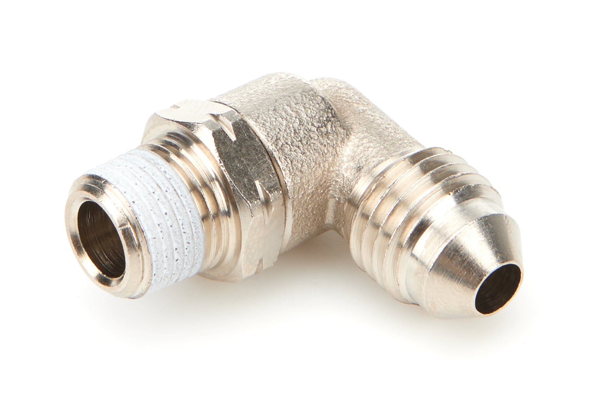 Air Lift 90 Degree Brass Adapter Fitting - 4 AN Male to 1/8 in NPT Male Swivel