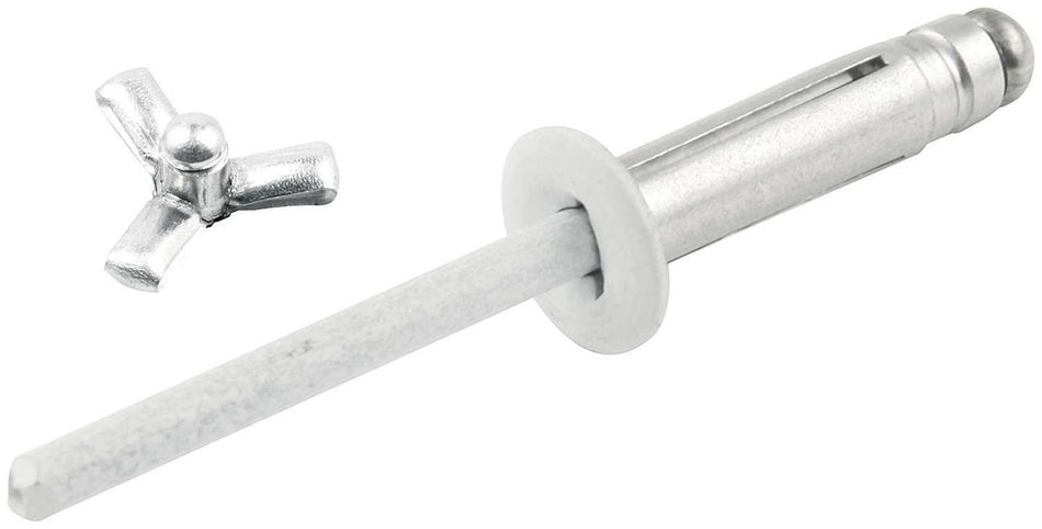 Allstar Performance 3/16" Small Head Tri-Fold Rivets - White - Aluminum Mandrel - (250 Pack)